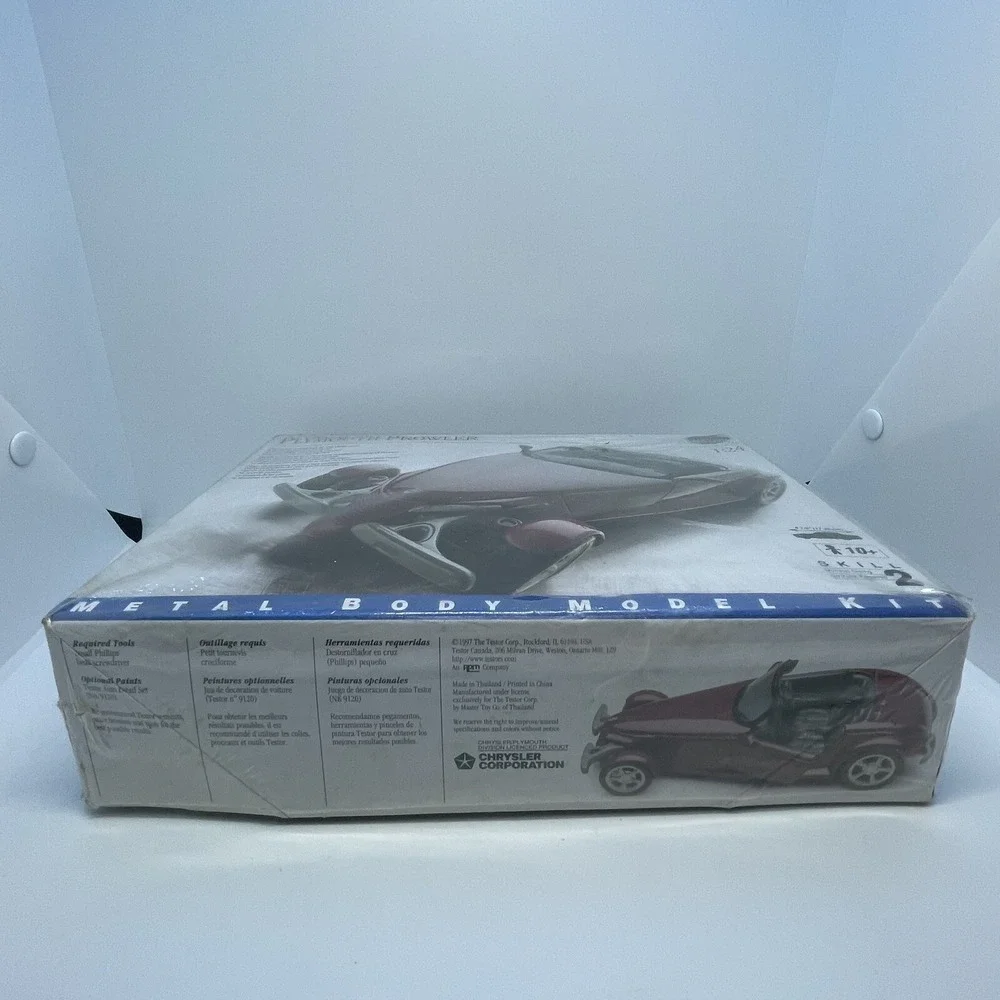 1997 Testors Plymouth Prowler pre-painted die cast metal‎ model kit Opened